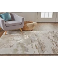 Feizy Aura Casual Abstract, Ivory/Tan/Gray, 12' x 18' Area Rug
