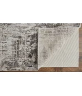 Feizy Vancouver Contemporary Abstract Rug, Ivory/Charcoal Gray, 2'-10" X 7'-10" Area Rug