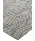 Feizy Elias Abstract Diamond Accent Rug, High/Low, Silver/Blue, 3ft-6in x 5ft-6in
