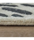 Feizy Winston Ivory/Black WNS8B06F 5ft. x 8ft. Rect. Rug