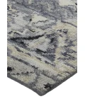 Feizy Palomar Luxe Hand-Knot Abstract Accent Rug, Gray/Denim Blue, 2ft x 3ft