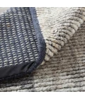 Feizy Alford Minimalist Eyelash Wool Rug, Light Gray/Brown, 7ft-9in x 9ft-9in Area Rug