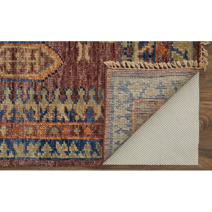 Feizy Fillmore Bohemian & Eclectic Geometric, Red/Green/Blue, 10' x 14' Area Rug
