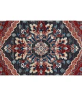 Feizy Nolan Vinatge Style Tribal Kazak Rug, True Red/River Blue, 12ft-10in x 15ft