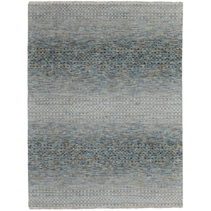 Feizy Branson Casual Solid, Blue/Ivory/Brown, 2' x 3' Accent Rug