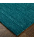 Feizy Luna Casual Solid, Blue/Green, 9'-6" x 13'-6" Area Rug