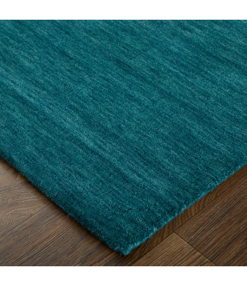 Feizy Luna Casual Solid, Blue/Green, 9'-6" x 13'-6" Area Rug