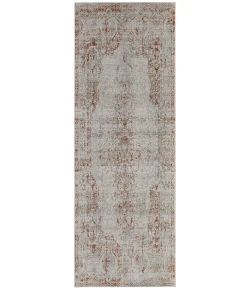 Feizy Kaia 39GKF GRAY/RUST Area Rug 2 ft. 6 in. X 10 ft. Runner