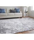 Feizy Micah Industrial Abstract, Silver/Gray/White, 3'-11" x 6' Accent Rug