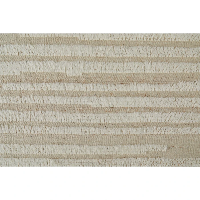 Feizy Ashby Scandinavian Stripes, White/Tan, 2' x 3' Area Rug