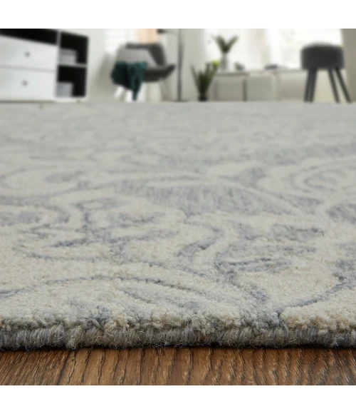 Feizy Belfort Classic Medallion, Blue/Ivory, 10' x 14' Area Rug