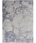 Feizy Laina Casual Abstract, Ivory/Blue, 7'-10" x 9'-6" Area Rug
