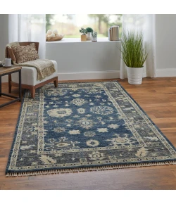 Feizy Fillmore 6954F BLUE/GRAY Area Rug 8 ft. X 8 ft. Round
