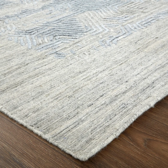 Feizy Elias Casual Abstract, Gray/Blue, 2'-9" x 8' Runner