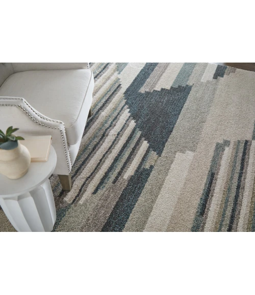 Feizy Richmond Ivory/Gray/Blue RCH39R4F 7ft.10in. x 10ft. Rect. Rug