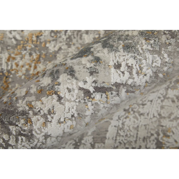 Feizy Cadiz Industrial Abstract, Ivory/Taupe/Gray, 12' x 18' Area Rug