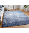 Feizy Indio Industrial Gradient & Ombre, Blue/Gray/Ivory, 2'-10" x 7'-10" Runner
