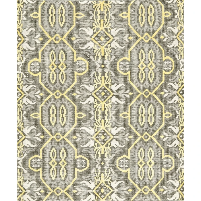 Feizy Rumi Bohemian & Eclectic Geometric, Gray/Taupe/Yellow, 2' x 3' Accent Rug