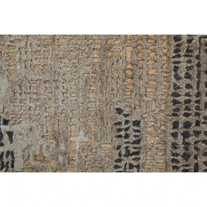 Feizy Zarah Bohemian & Eclectic Abstract, Brown/Tan/Black, 5' x 8' Area Rug