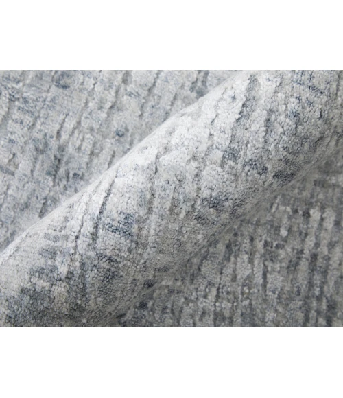 Feizy Eastfield Casual Abstract, Blue/Silver, 2' x 3' Area Rug