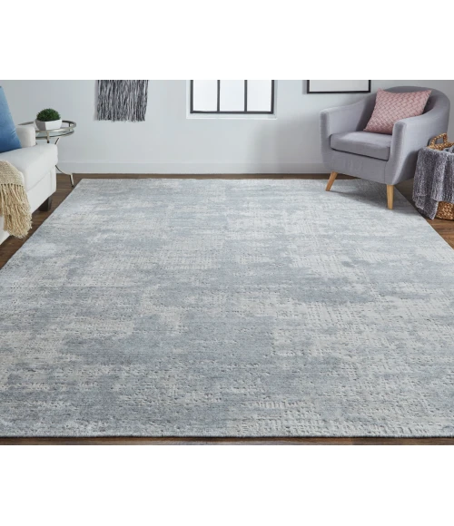 Feizy Langford Casual Abstract, Silver/Gray, 5' x 8' Area Rug