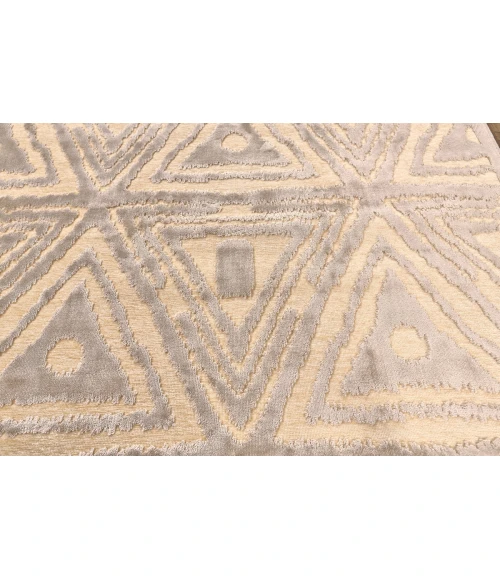 Feizy Saphir Zam Casual Geometric, Tan/Brown/Taupe, 9'-8" x 12'-7" Area Rug