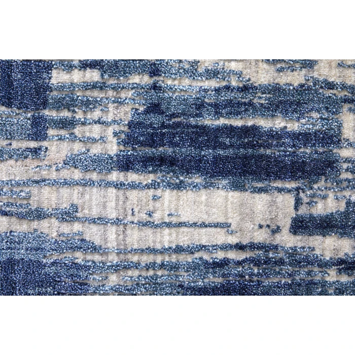 Feizy Eastfield Casual Abstract, Blue/Ivory, 2'-6" x 8' Runner