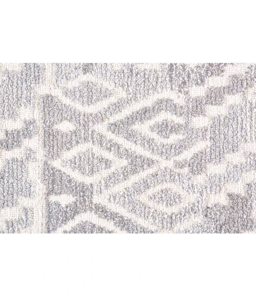 Feizy Asher Bohemian & Eclectic Distressed, Gray/White, 12' x 15' Area Rug