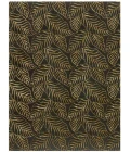 Feizy Leafscape BLACK 2857273F 5 ft. 6 in. X 8 ft. 6 in. Rectangle Rug