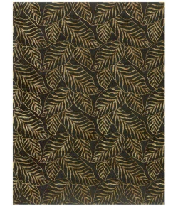 Feizy Leafscape BLACK 2857273F 5 ft. 6 in. X 8 ft. 6 in. Rectangle Rug