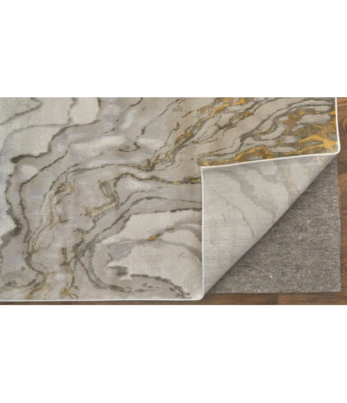 Feizy Waldor Casual Watercolor, Gold/Ivory/Gray, 6'-7" x 9'-6" Area Rug
