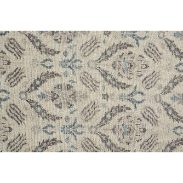 Feizy Beall Luxury Wool Rug, Arts and Crafts, Beige, 9ft - 6in x 13ft - 6in Area Rug