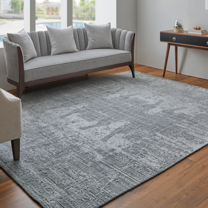 Feizy Eastfield Casual Abstract, Gray, 2'-6" x 8' Runner