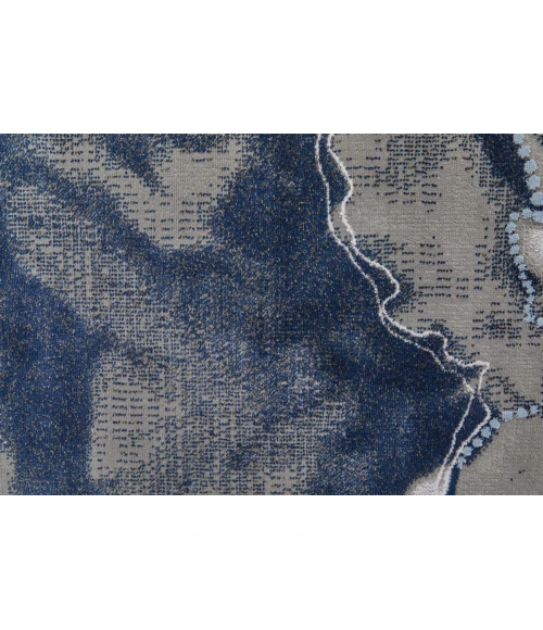 Feizy Gaspar Industrial Abstract, Blue/Gray/Ivory, 2'-10" x 8' Runner