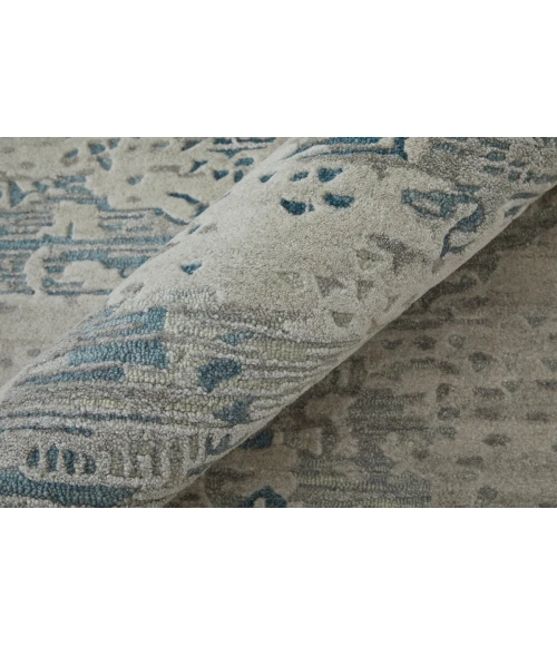 Feizy Zarah Bohemian & Eclectic Abstract, Gray/Taupe/Blue, 8' x 10' Area Rug