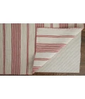 Feizy Duprine Casual Stripes, Red/Ivory, 10' x 14' Area Rug