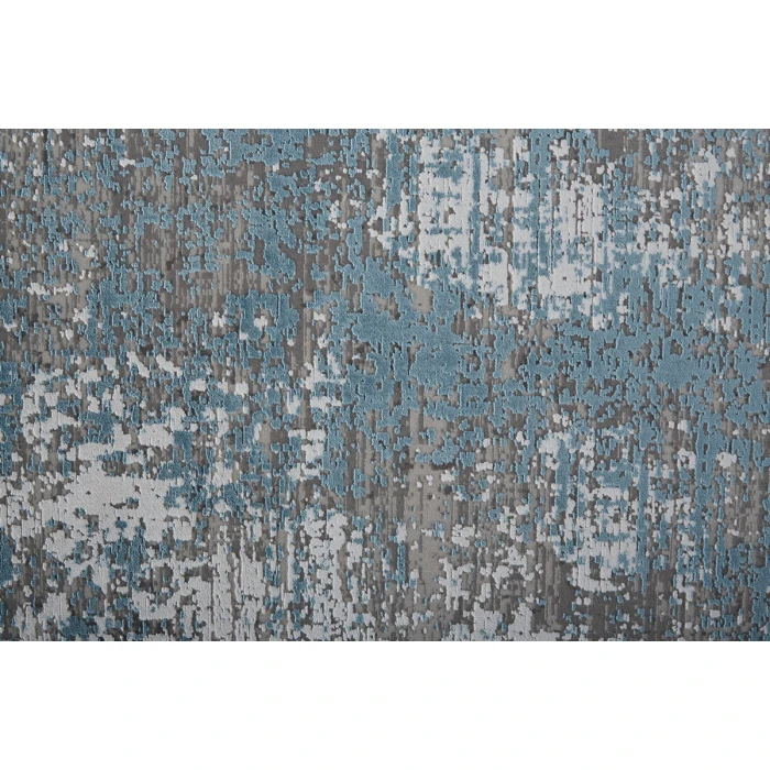 Feizy Cadiz Gradient Watercolor Rug, Blue/Silver Gray, 7ft-9in x 11ft Area Rug