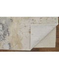 Feizy Astra Industrial Abstract, Gray/Gold/Ivory, 2'-10" x 7'-10" Runner