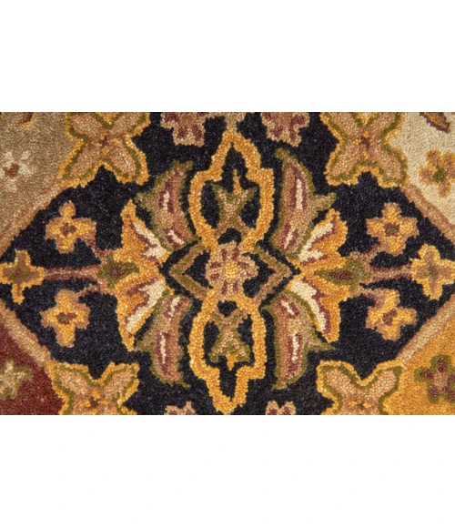 Feizy Wagner Classic Diamond, Gold/Tan/Black, 8' x 10' Area Rug