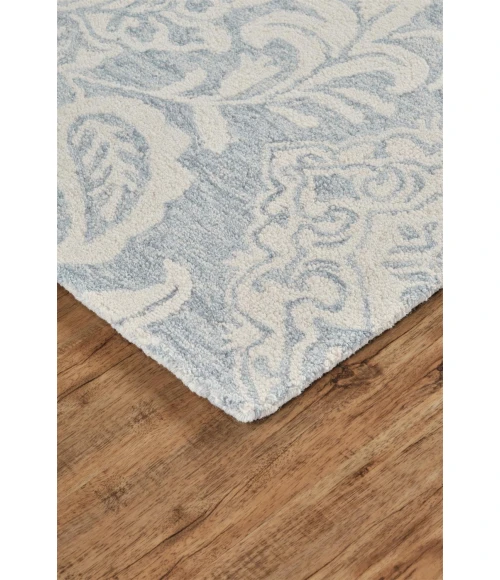 Feizy Belfort Modern Floral Paisley Rug, Celestial Blue/Ivory, 9ft x 12ft Area Rug