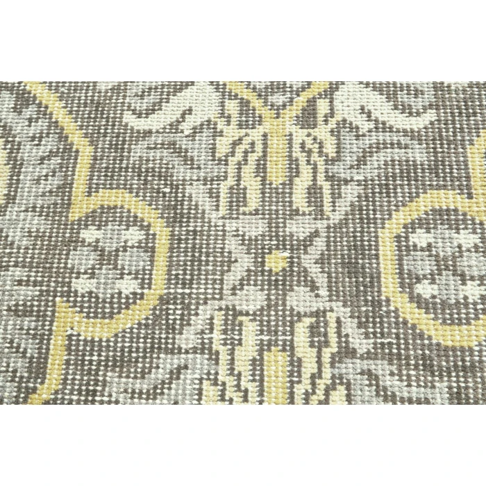 Feizy Rumi Bohemian & Eclectic Geometric, Gray/Taupe/Yellow, 2' x 3' Accent Rug