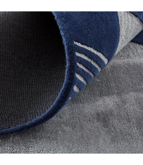 Feizy Nash Luxury & Glam Geometric, Blue/Silver, 9' x 12' Area Rug