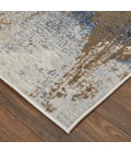 Feizy Clio Bohemian & Eclectic Abstract, Ivory/Blue/Brown, 9' x 12' Area Rug