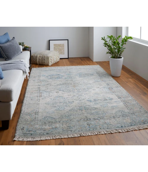 Feizy Caldwell Vintage Oriental, Blue/Gray/Taupe, 9' x 12' Area Rug