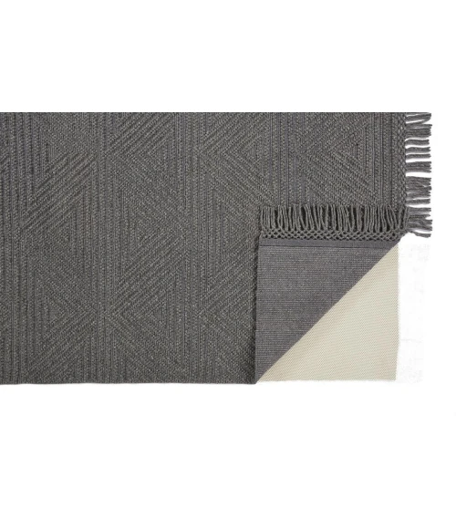 Feizy Phoenix Farmhouse Geometric, Gray, 7'-9" x 9'-9" Area Rug