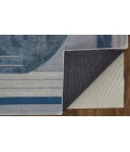 Feizy Nash Luxury & Glam Geometric, Blue/Ivory/Gray, 9' x 12' Area Rug