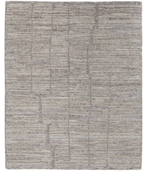 Feizy Navaro Scandinavian Abstract, Gray/Ivory/Taupe, 2'-6" x 10' Runner