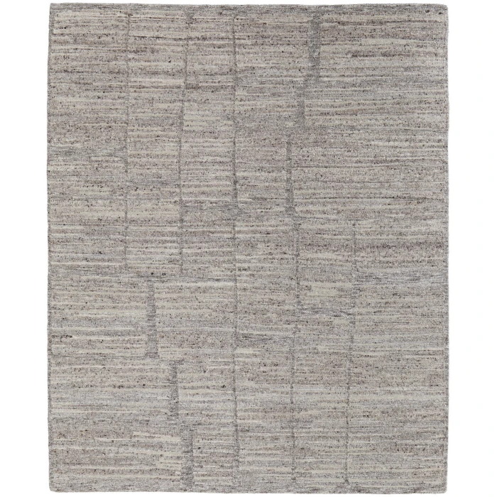 Feizy Navaro Scandinavian Abstract, Gray/Ivory/Taupe, 5'-6" x 8'-6" Area Rug