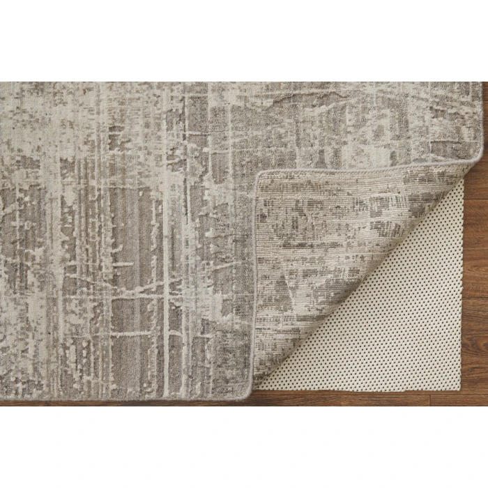 Feizy Eastfield Casual Abstract, Gray/Ivory, 2'-6" x 14' Runner