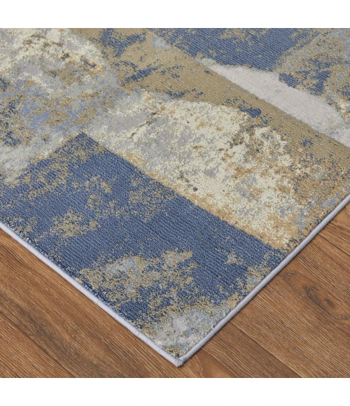 Feizy Clio Casual Abstract, Blue/Gray/Tan, 10' x 13'-2" Area Rug